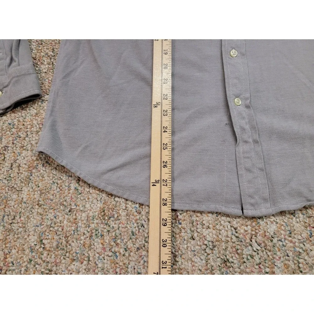 Ralph Lauren Shirt Mens XL Grey Knit Oxford Button Down Long Sleeve Flesh‎ Pony